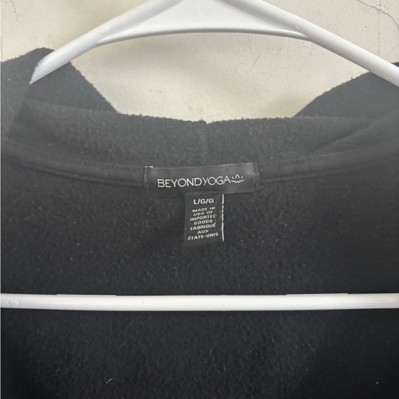 Beyond Yoga womens Longline Open Front Classic Black Large Hoodie Activewear - Picture 4 of 6